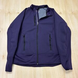 Elevate Jacket Mens Large Purple Full Zip Softshell Lined Stretch Athletic 18153